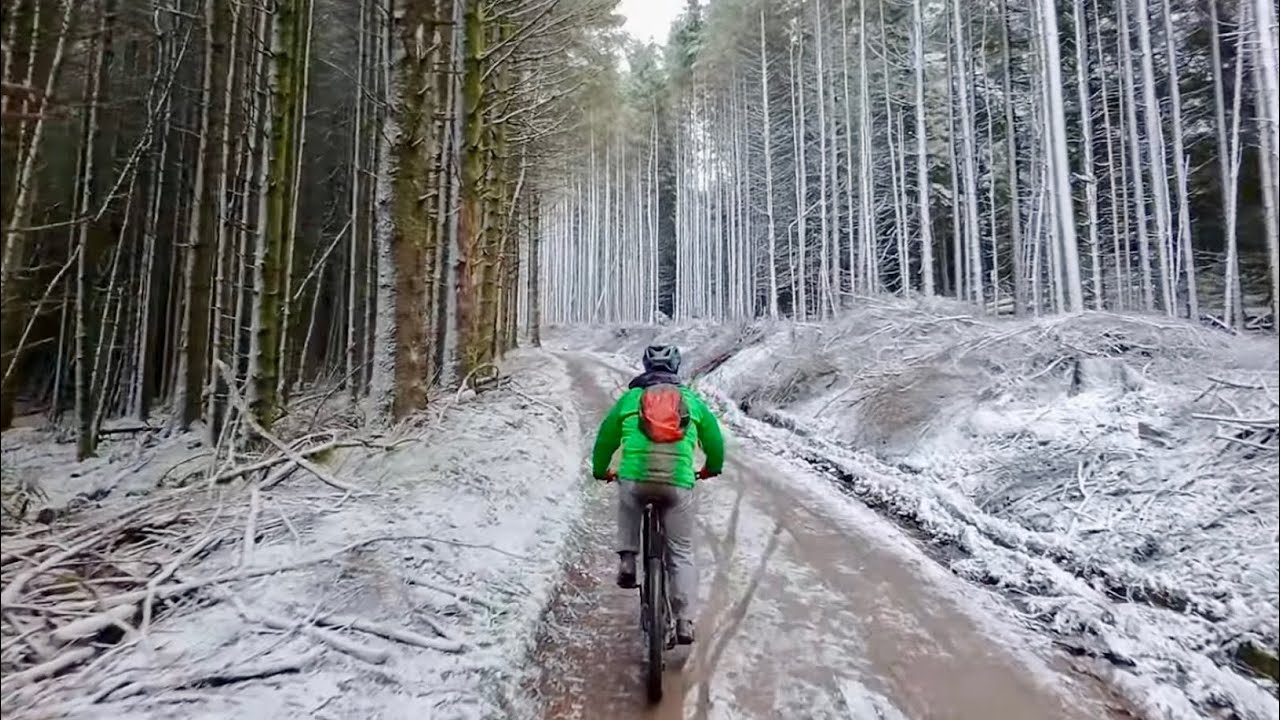 DJI Neo - Follow Me Drone Test - Emtb at Glentress. 4K