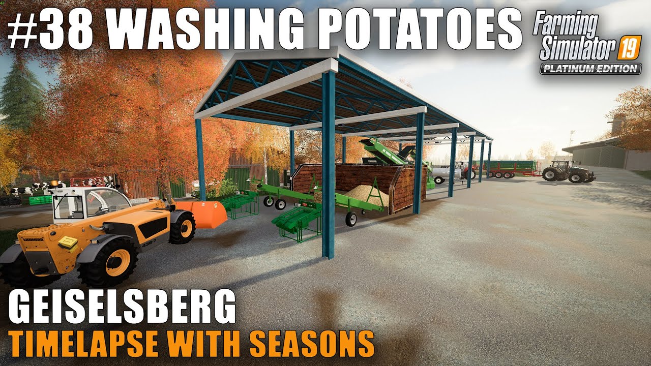 Geiselsberg Timelapse #38 Washing & Sorting Potatoes, Farming Simulator 19 Seasons