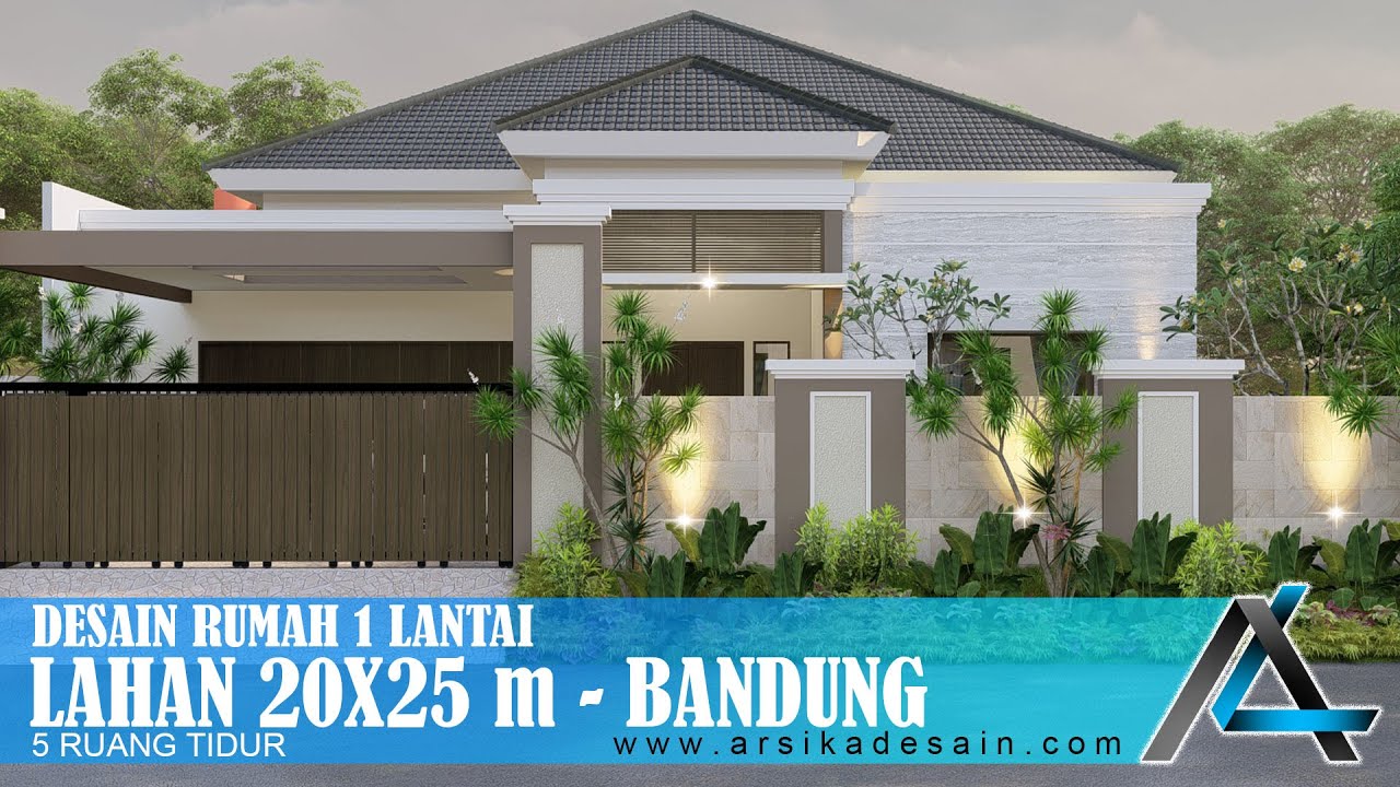 DESAIN RUMAH 20 X 25 METER I BANDUNG  - RUMAH TROPIS MODERN  