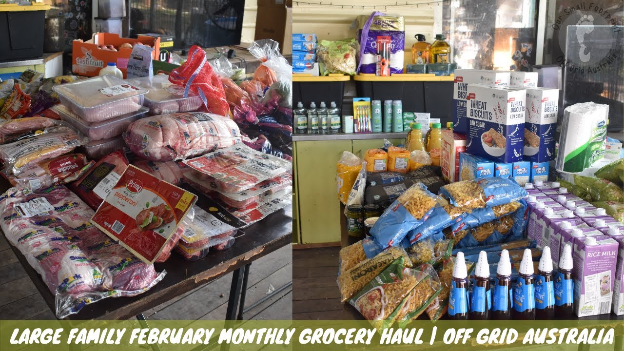 Monthly Grocery Haul | Large Family of 8 | Costco, Aldi, Coles, Woolworths | Off Grid Australia
