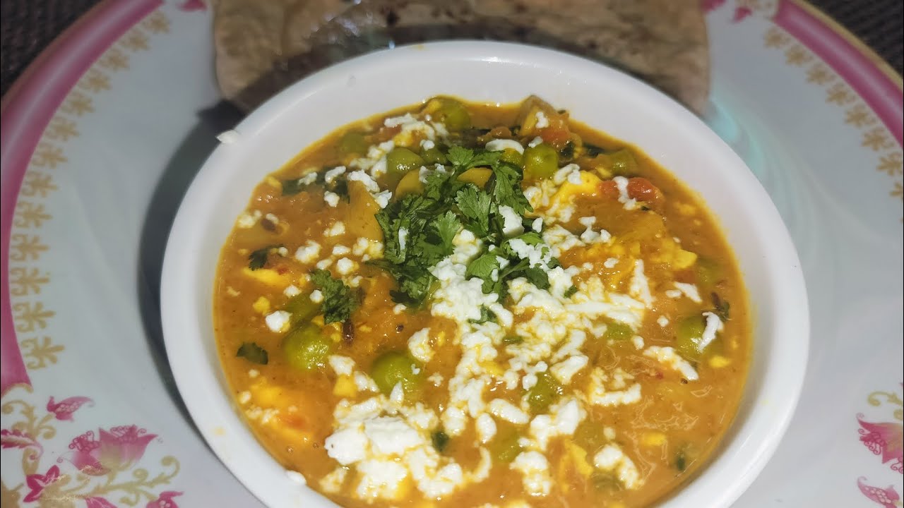 Tasty and creamy Matar mushroom recipe prepared by @Ghar Ka Swad