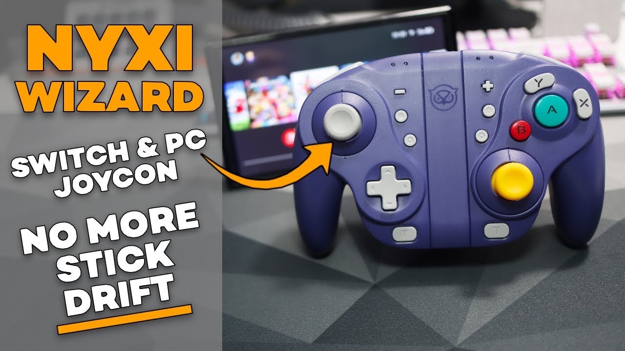 NYXI Wizard GameCube Hall Effect - PC & Nintendo Switch Joycon wireless Controller.