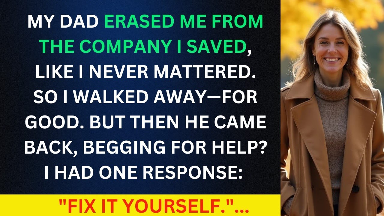 Dad Erased Me From His Company After I Saved His Business—So I Cut Him Off For Good!