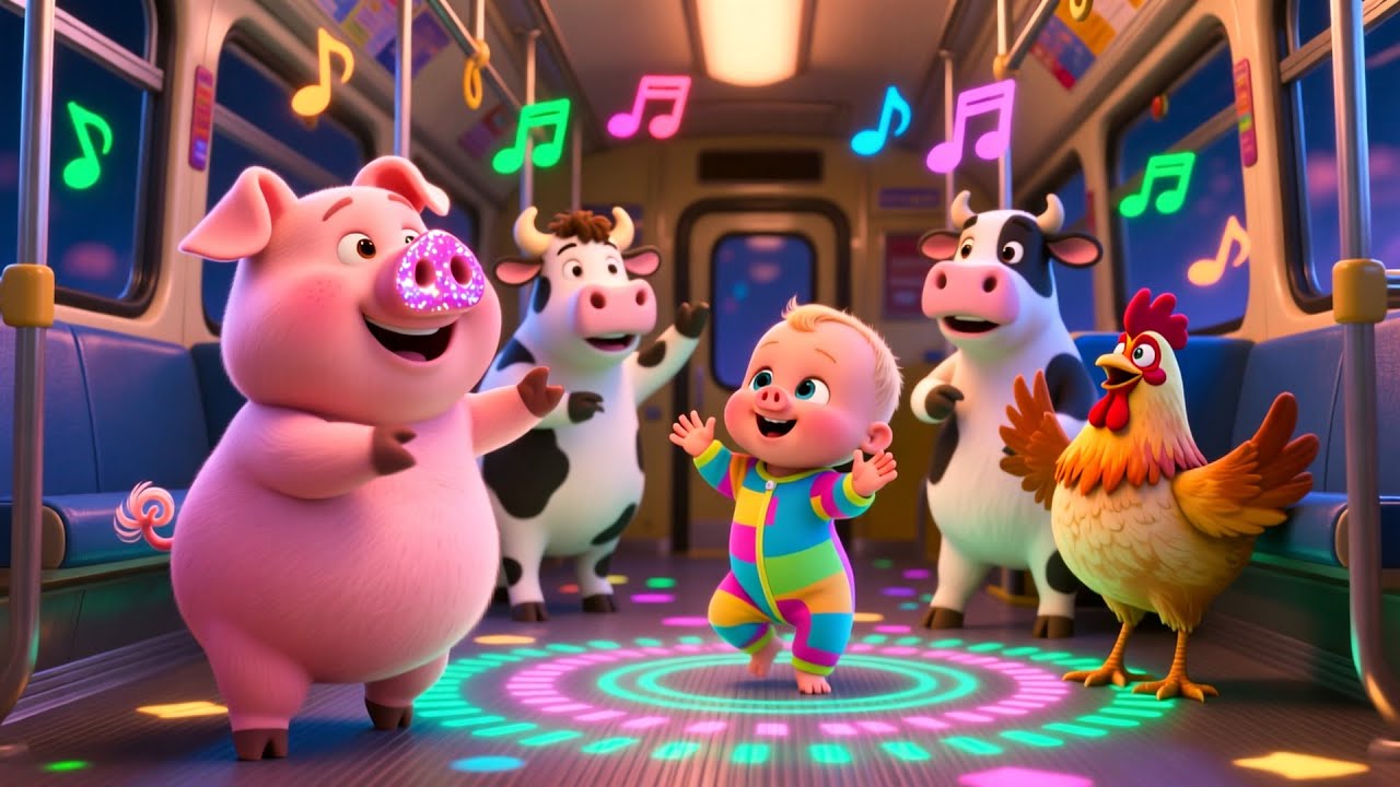 Boom Farm Bus Melody! 🚜🚌 | Fun Farm Bus Song for Kids | Musical Animal Adventure