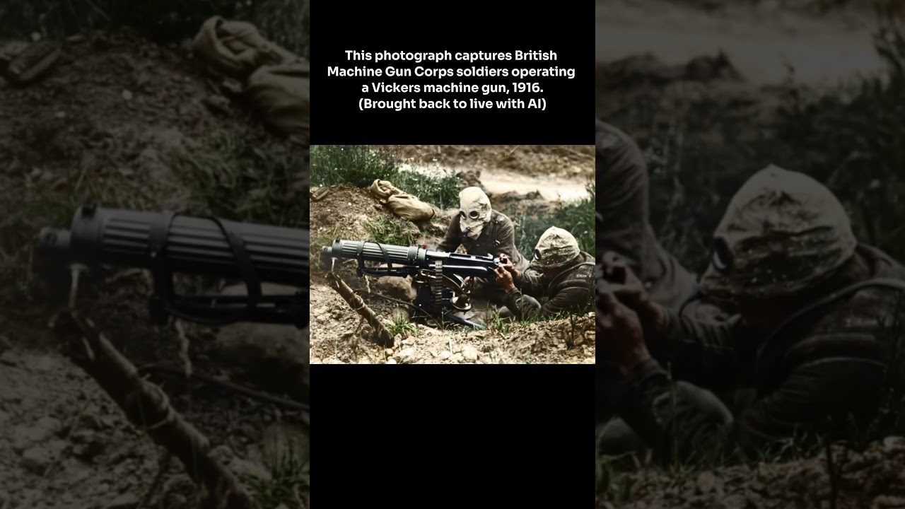 Colorized Historic WW1 Footage: British Machine Gun Corps in Action &ndash; Battle of the Somme #ww1 #army