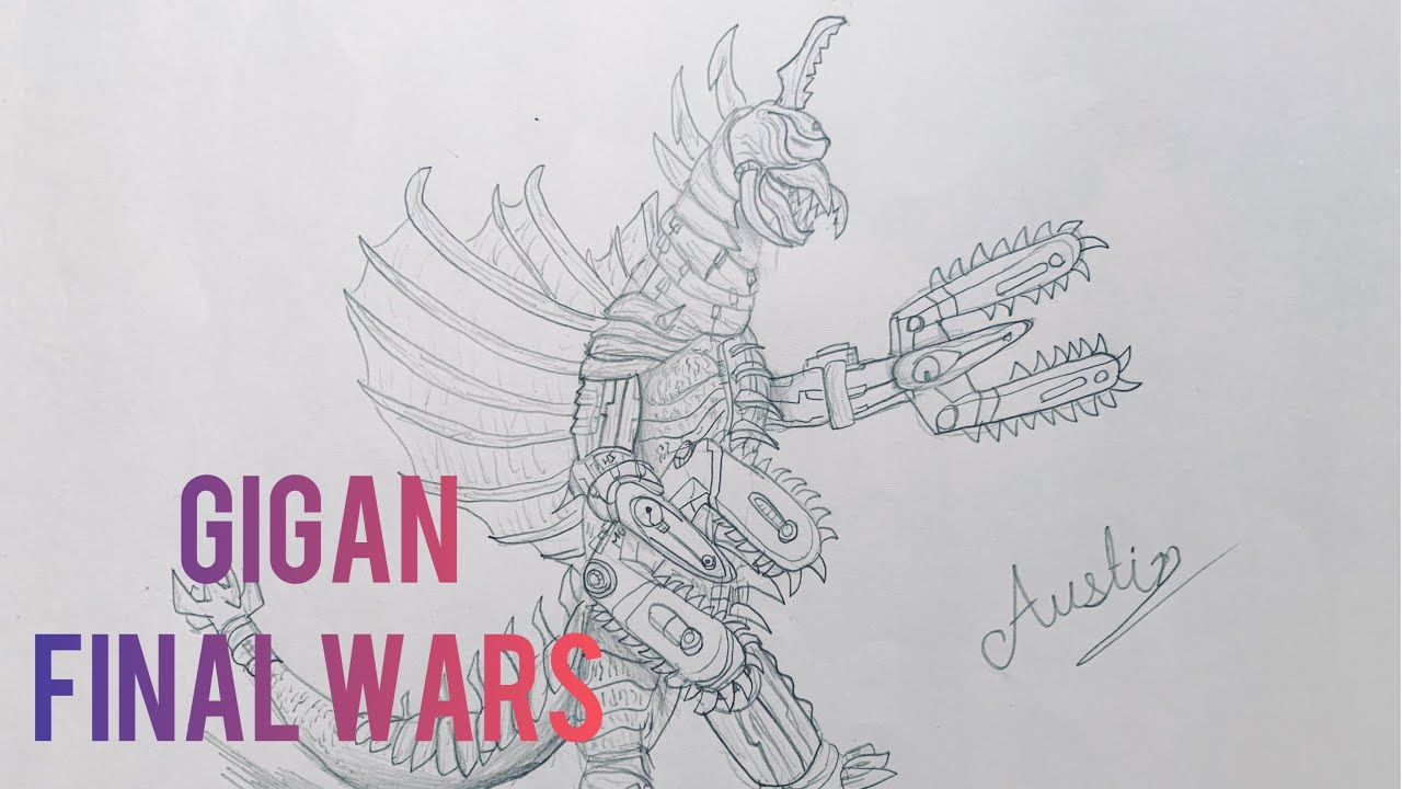 2004  ガイガン Gigan | Godzilla Final Wars | Time-lapse Drawing