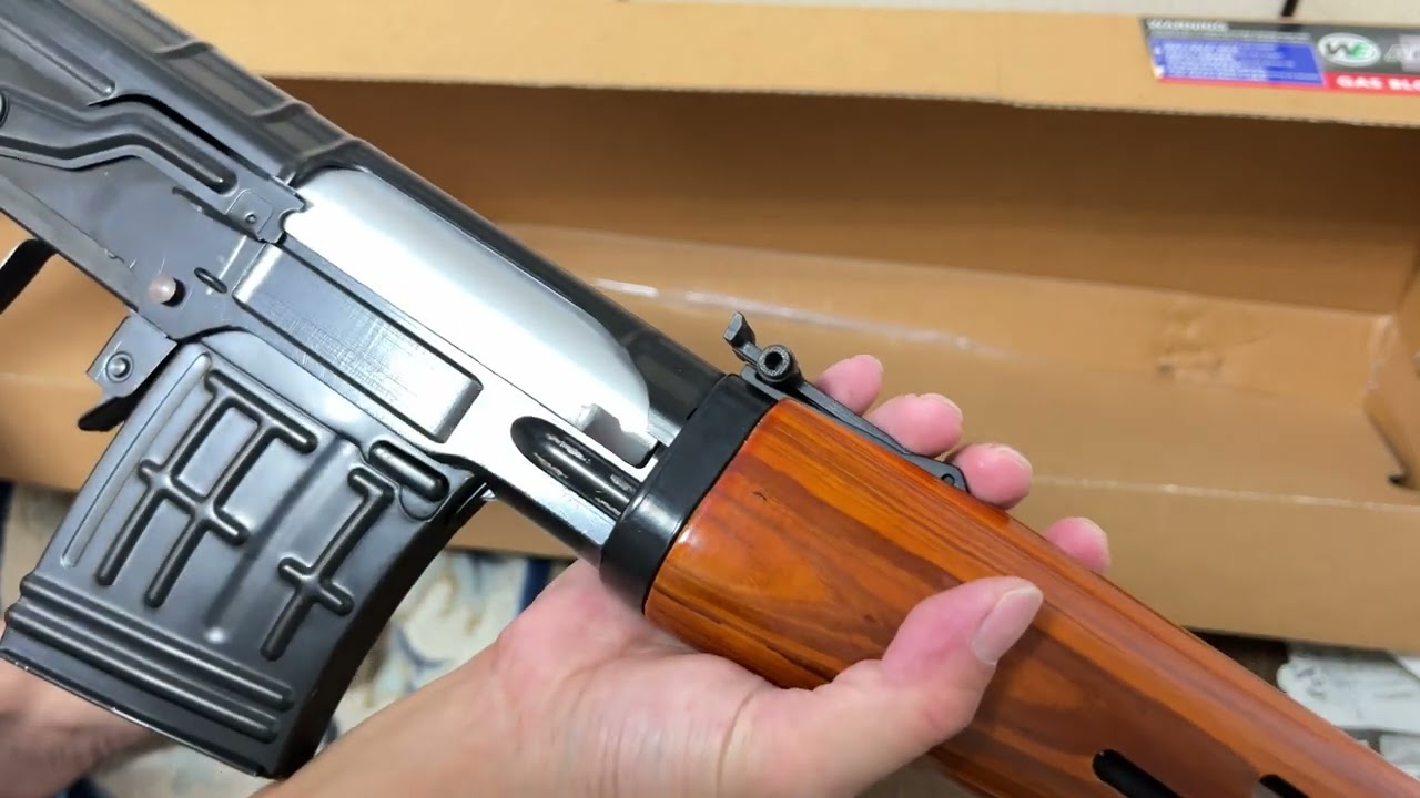 WE ドラグノフSVD スチールレシーバーVer ガスブローバックスナイパーライフルレビュー　【WE Dragunov SVD steel Air soft gun review】