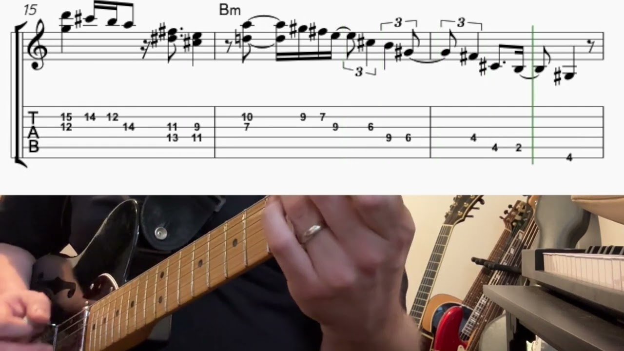 Scott Henderson's 'Footprints' 2-note Chord Melody w/ notation