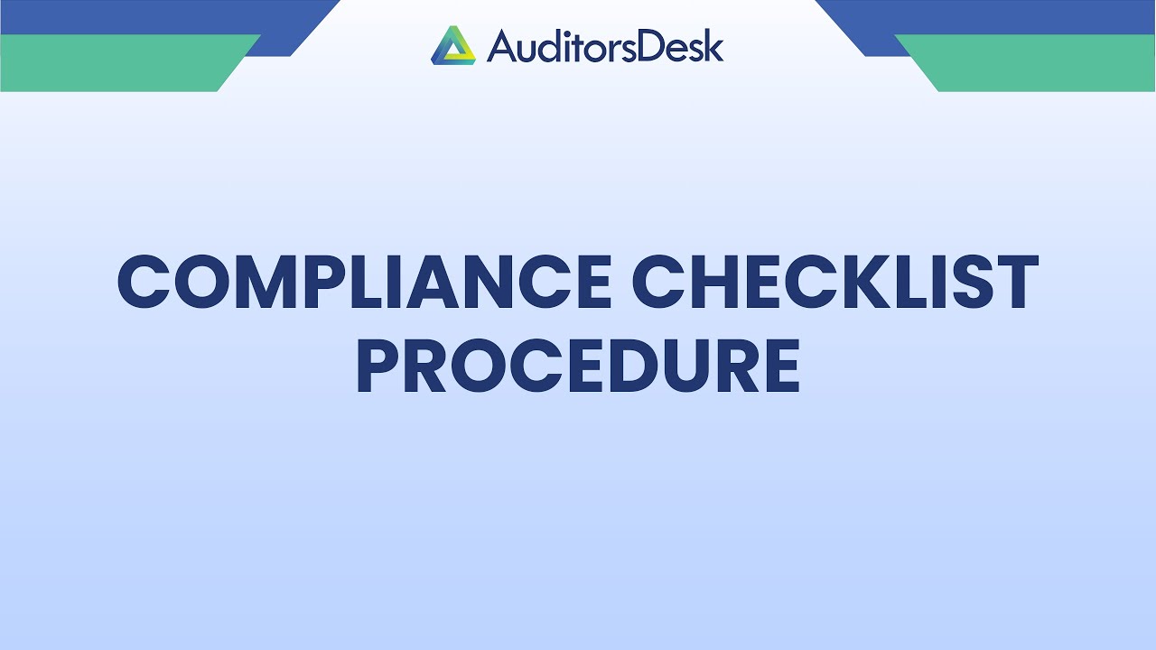 Compliance Checklist Procedure