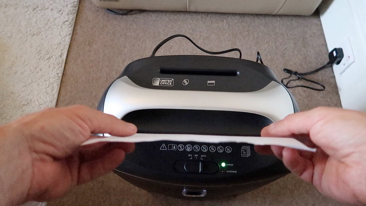 Lidl United Office Shredder Unboxing Cross Cut Test £29.99