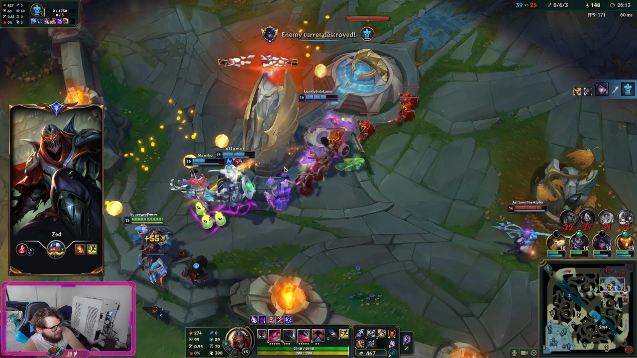 Dominating as Zed In League