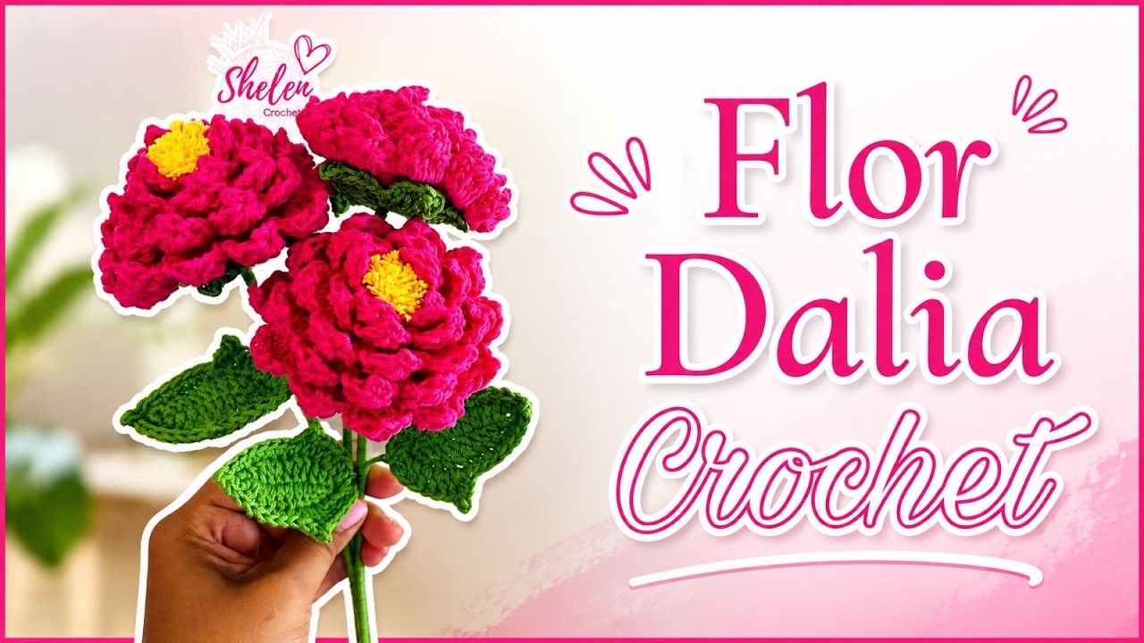 Flor Dalia crochet 🧶🌺 #dalia #florestejidas