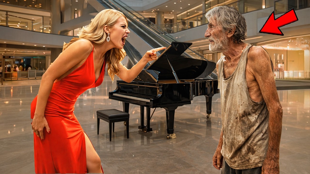 “SE TOCAR ESSE PIANO, TE PAGO UM JANTAR!” — zombou a BILIONÁRIA… mas ele CALOU TODO O SHOPPING