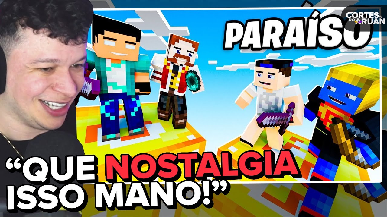 🚨 NOSTALGIA! CUBÃO DE LUCKY BLOCK DO PARAÍSO!! (REZENDEEVIL) - Cortes do Aruan