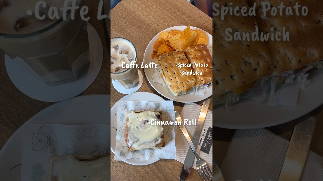 the food was just wow #cafedate #thirdwavecoffee #coffee #cinnamoroll #shortsfeed #ytshorts