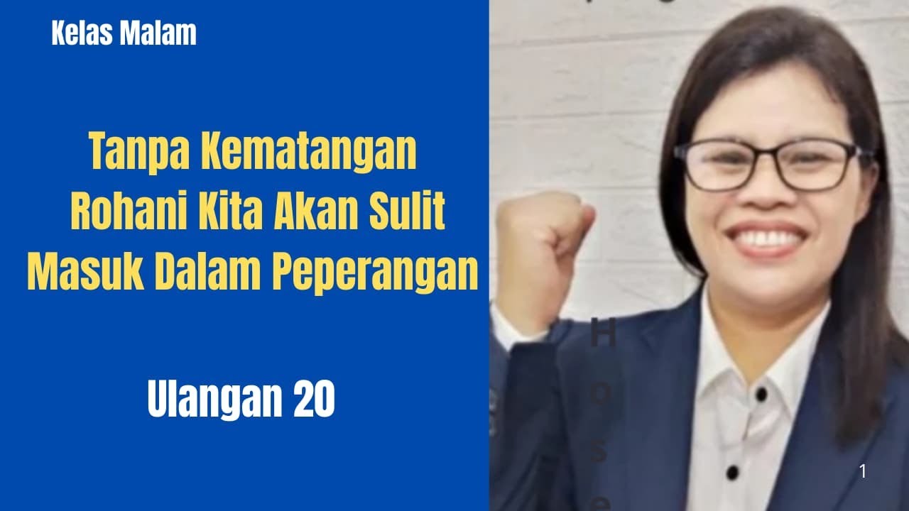 Tanpa Kematangan Rohani Maka Kita Akan Kesulitan Masuk Dalam Peperangan#Ministry100Channel
