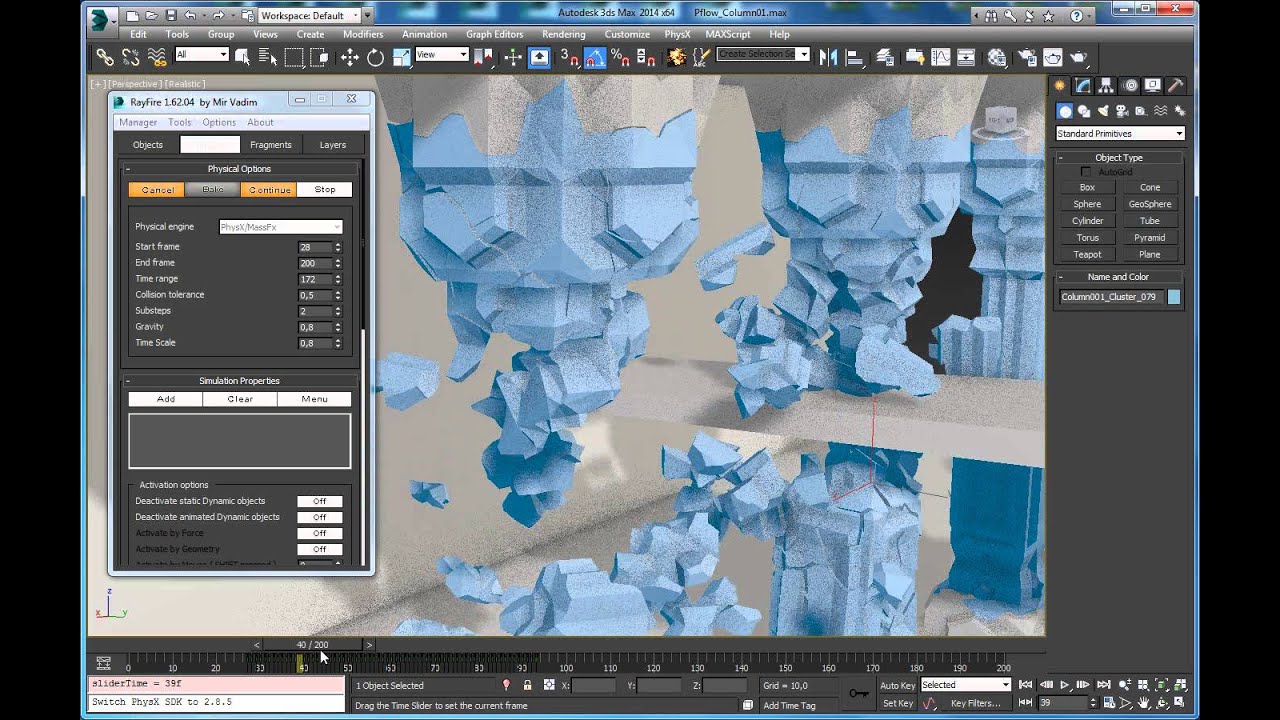 RayFire Tutorial - Columns Demolition + PFlow Support