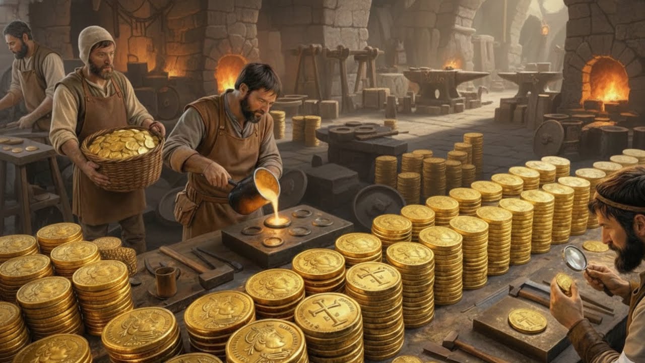 Inside the Solidus Mint: The Gold Coin That Ruled Europe for 700 Years (Full Process)