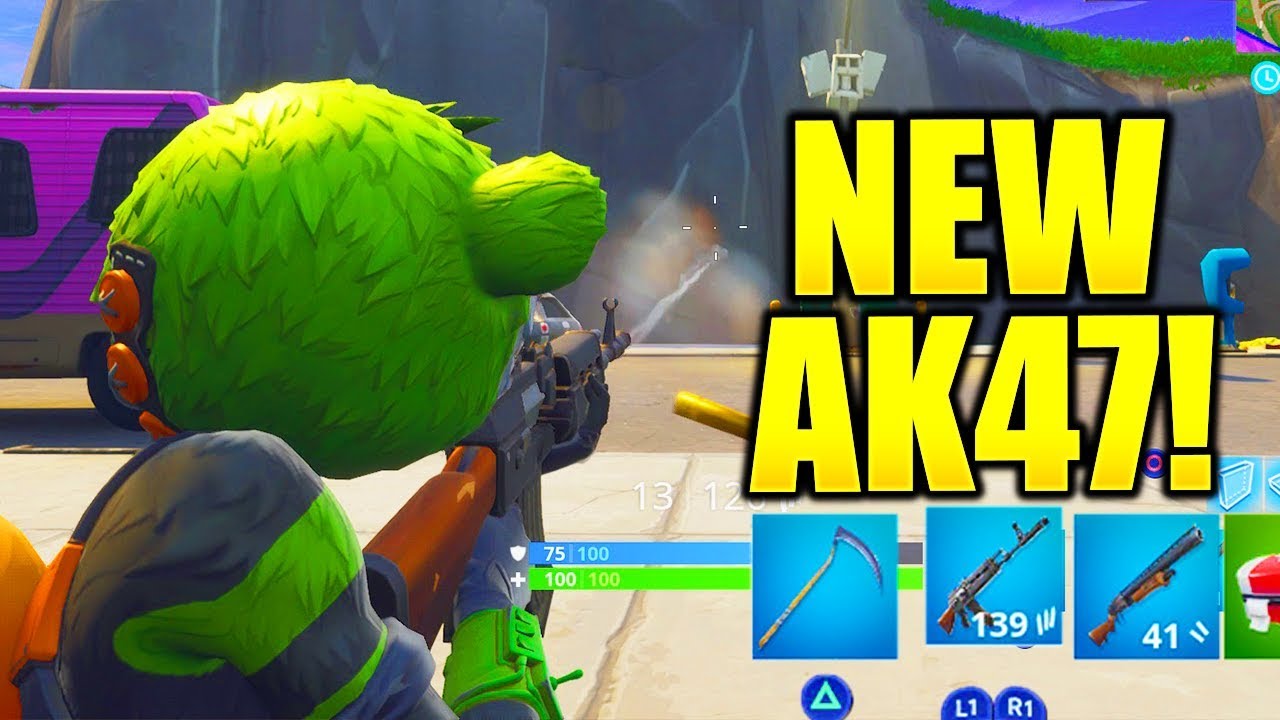 NEW AK-47 GAMEPLAY FORTNITE HEAVY ASSAULT RIFLE GAMEPLAY FORTNITE UPDATE v6.22!