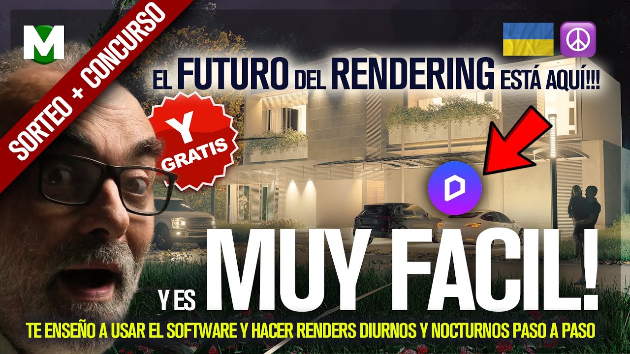 ☮️RENDER Tutorial MUY FACIL | D5 render 2.1 renderizar ARQUITECTURA exterior dia y noche RAYTRACING