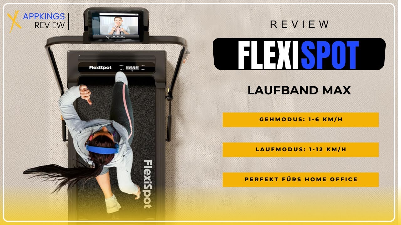 FlexiSpot Laufband MAX (12 km/h) im Test: Verarbeitung, Tempo, Lautstärke