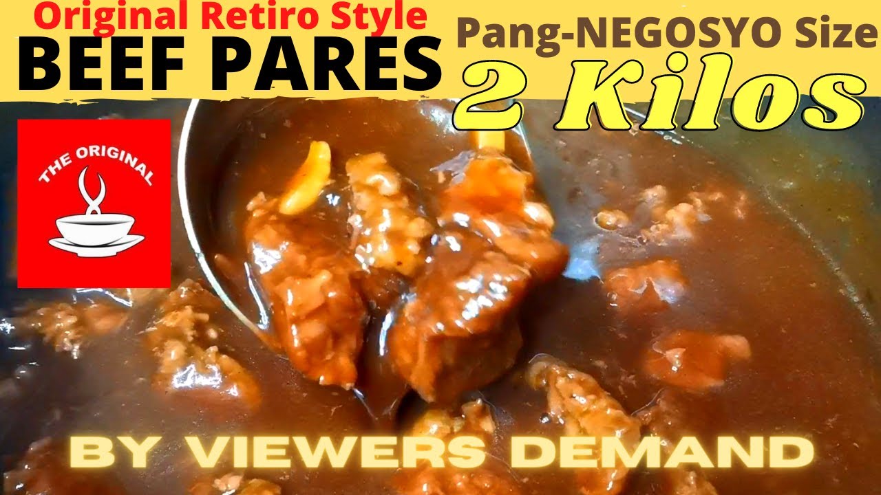 BEEF PARES | The Original Retiro Style | Pang NEGOSYO Portioning |  Sagot sa Lahat ng Tanong