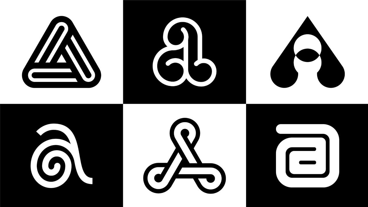 Letter A logos from logo modernism. How to create logos using shape tools in CorelDraw easy tutorial