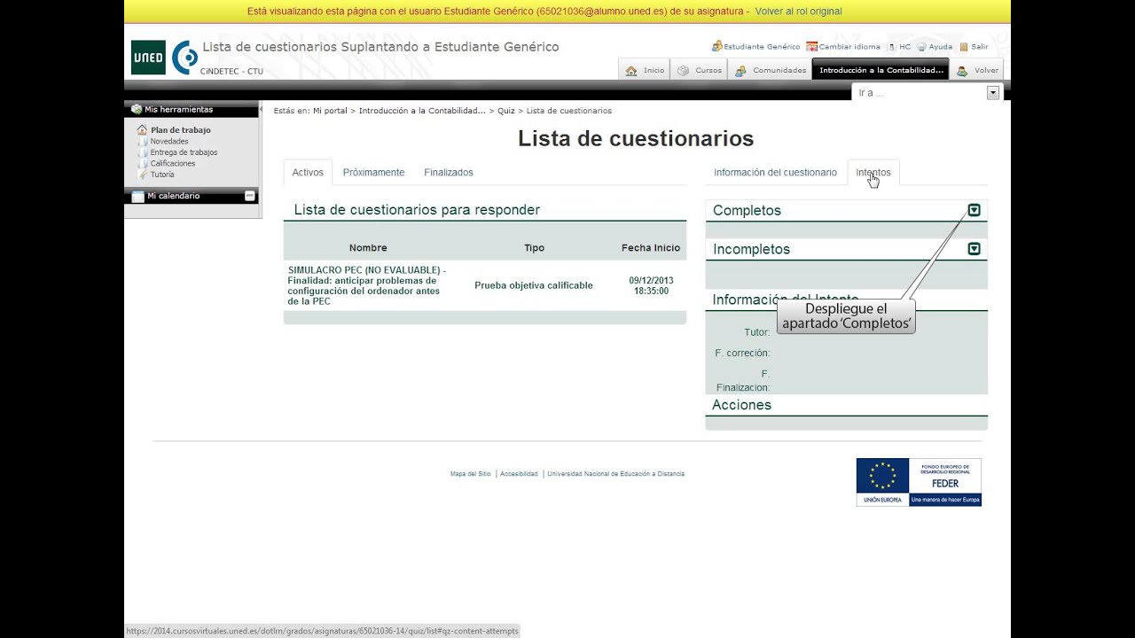 C&oacute;mo revisar mis respuestas a la PEC UNED