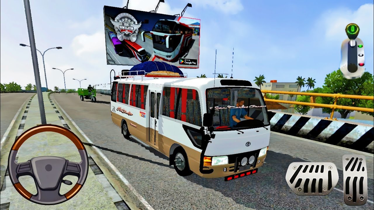 NewTOYOTA Coaster Honduras Bus Simulator - City Driving Mini Bus - Bus simulator Indonesia  gameplay