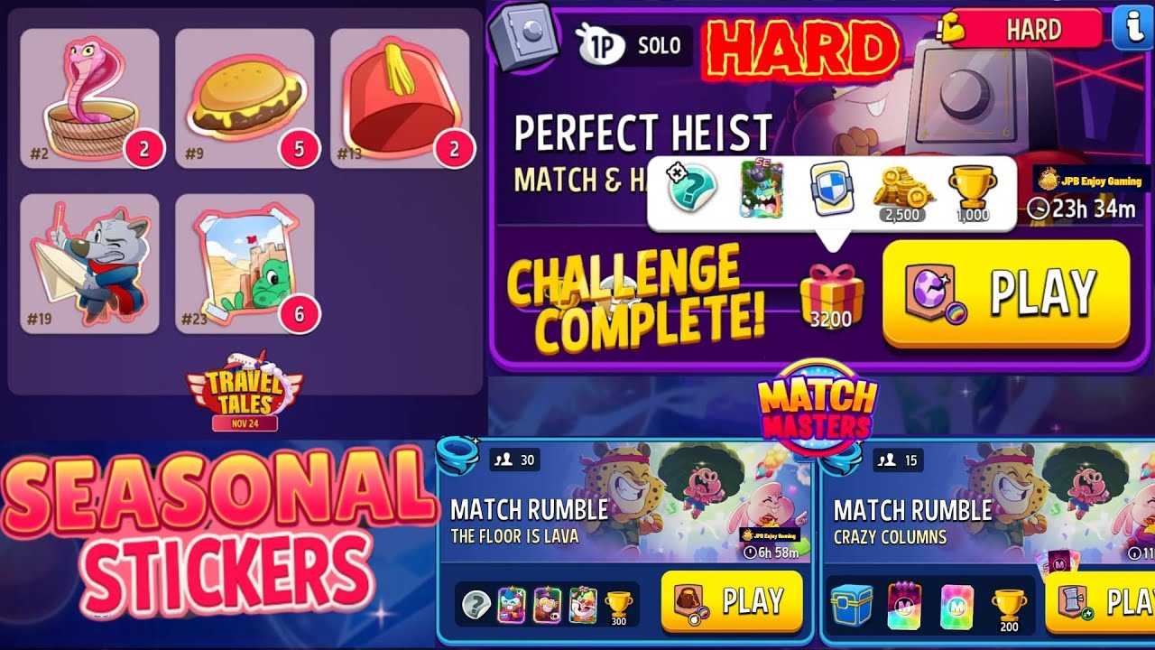 (HARD) Match and Hatch 🐣 Rainbow Perfect Heist/ Play 2 Match Rumble/ Trade Seasonal Sticker Today