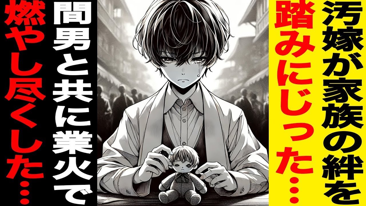 【漫画】汚嫁が家族の絆を踏みにじったので…間男と共に怒りの業火で燃やし尽くした…（修羅場）