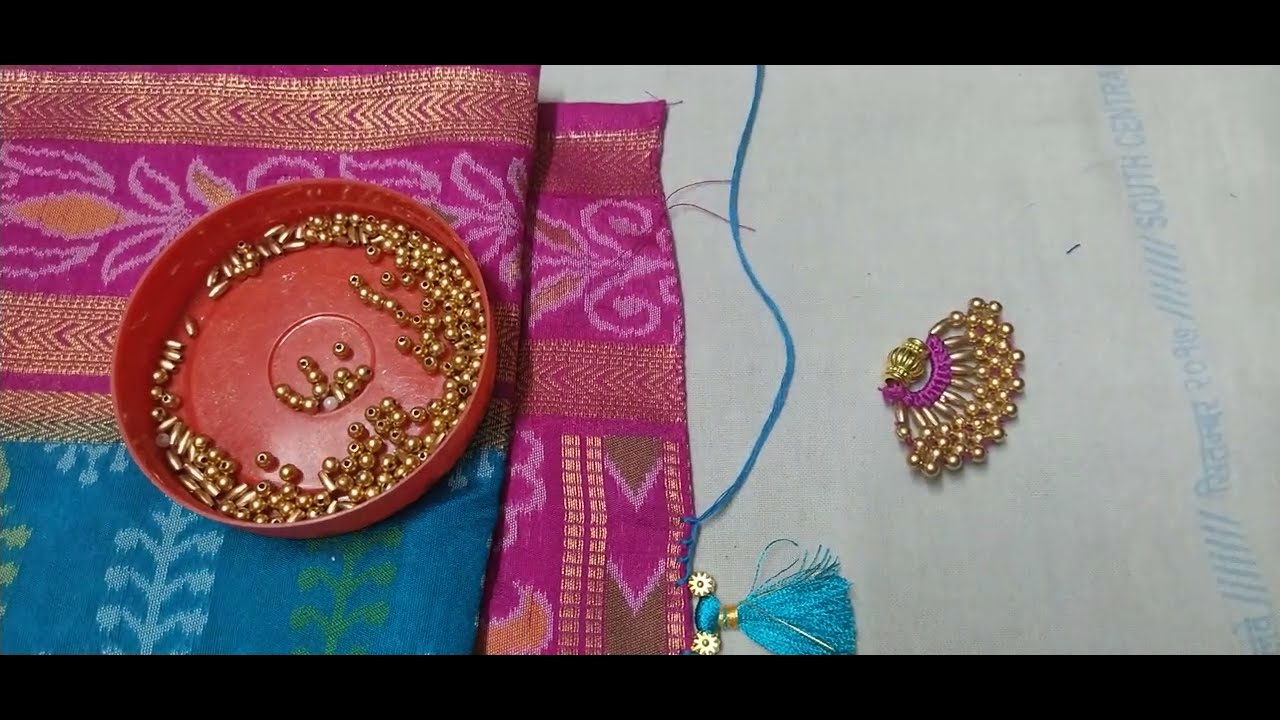 #SareeKuchu884 #FastMaking #UsingRiceBeads #NewDesign #Easy&QuickTassels #smalbeads #SmartArt&Crafts