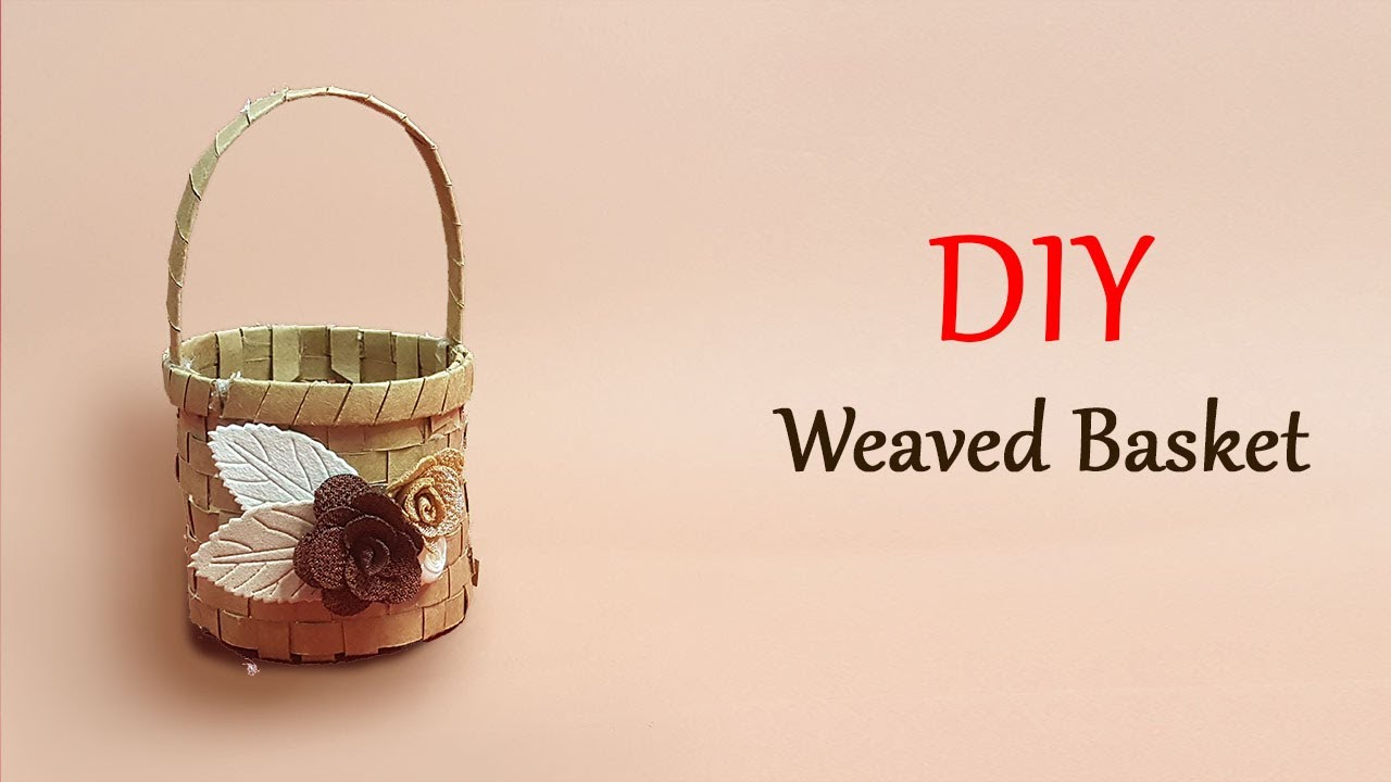 DIY Realistic Mini Basket from Cardboard Sheet | Handmade Weaved Mini Basket | DIY Easy Mini Basket