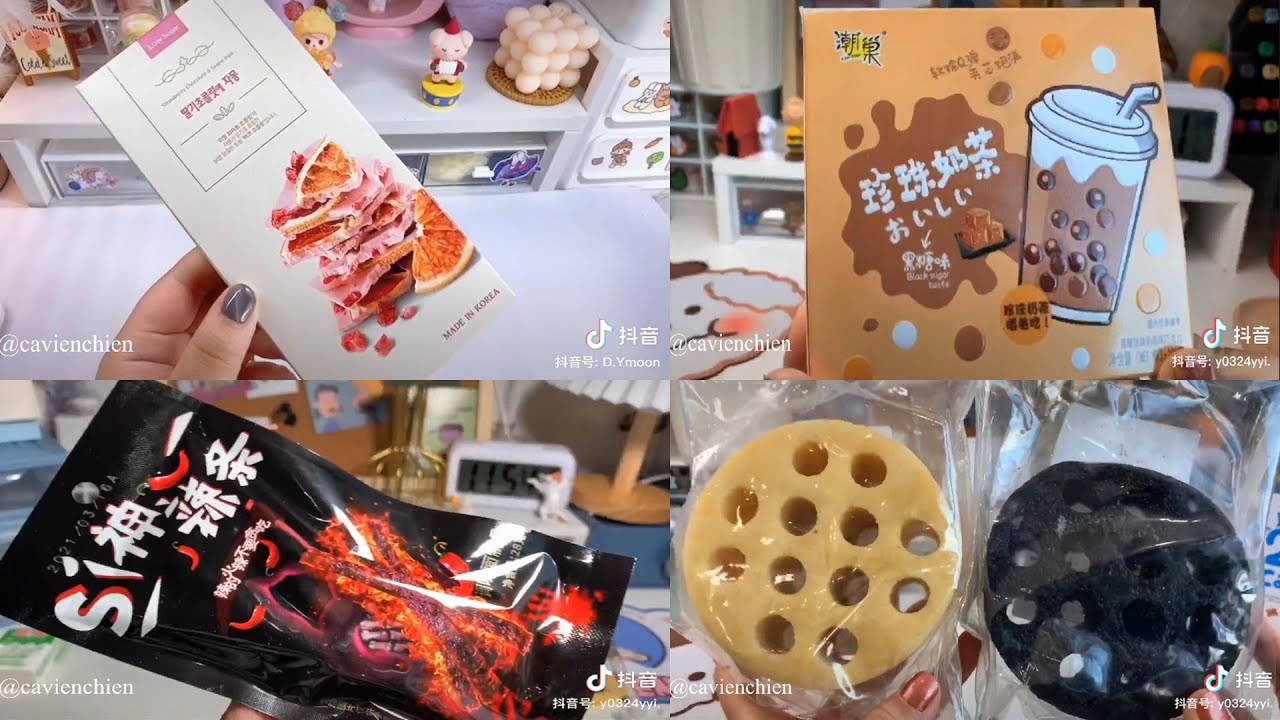[Unboxing Douyin] 🎁 Đập hộp cùng tiktok đồ ăn🍓 | Bánh🍪 Kẹo🍬 Nước Uống 🍹UNBOXING #8