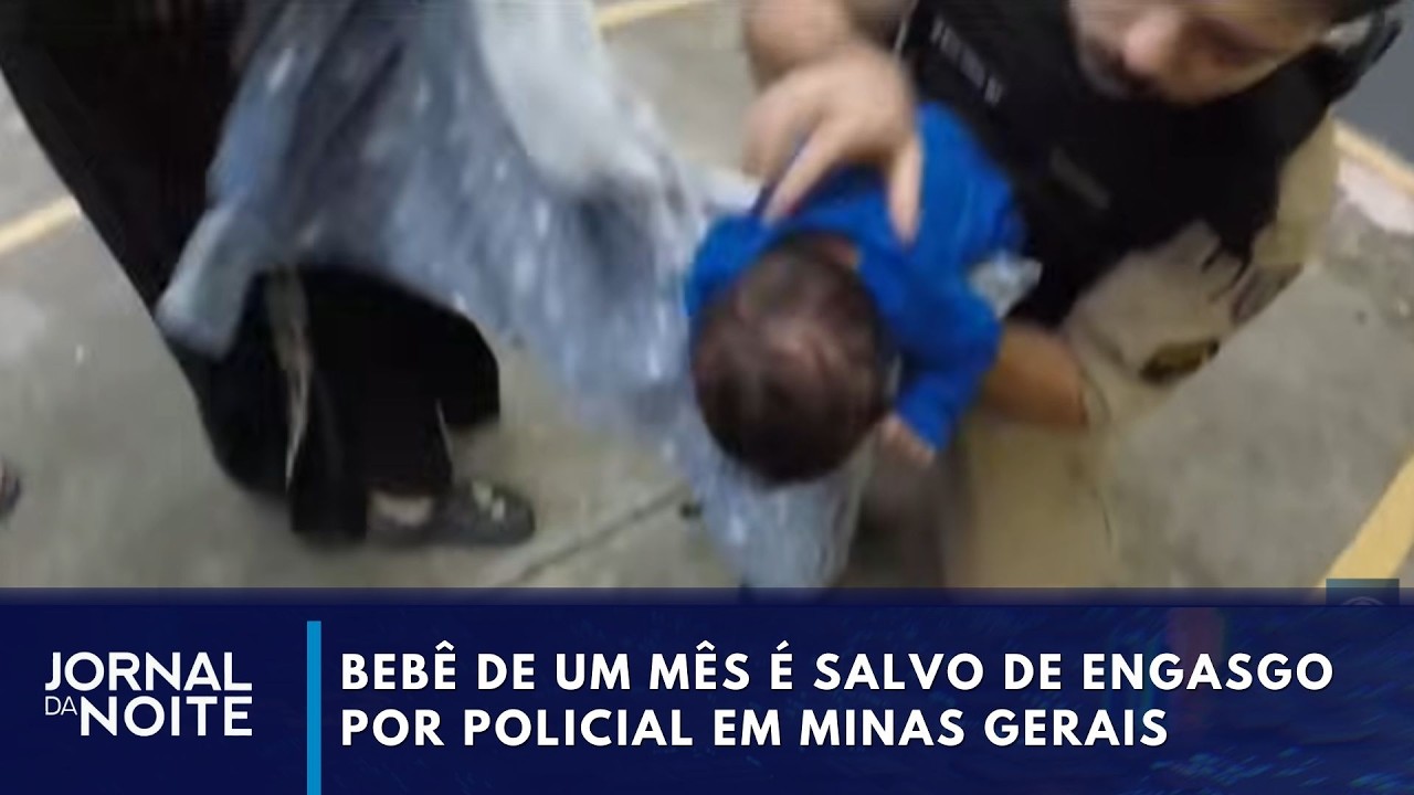 Bebê de um mês é salvo de engasgo por PM em Minas Gerais