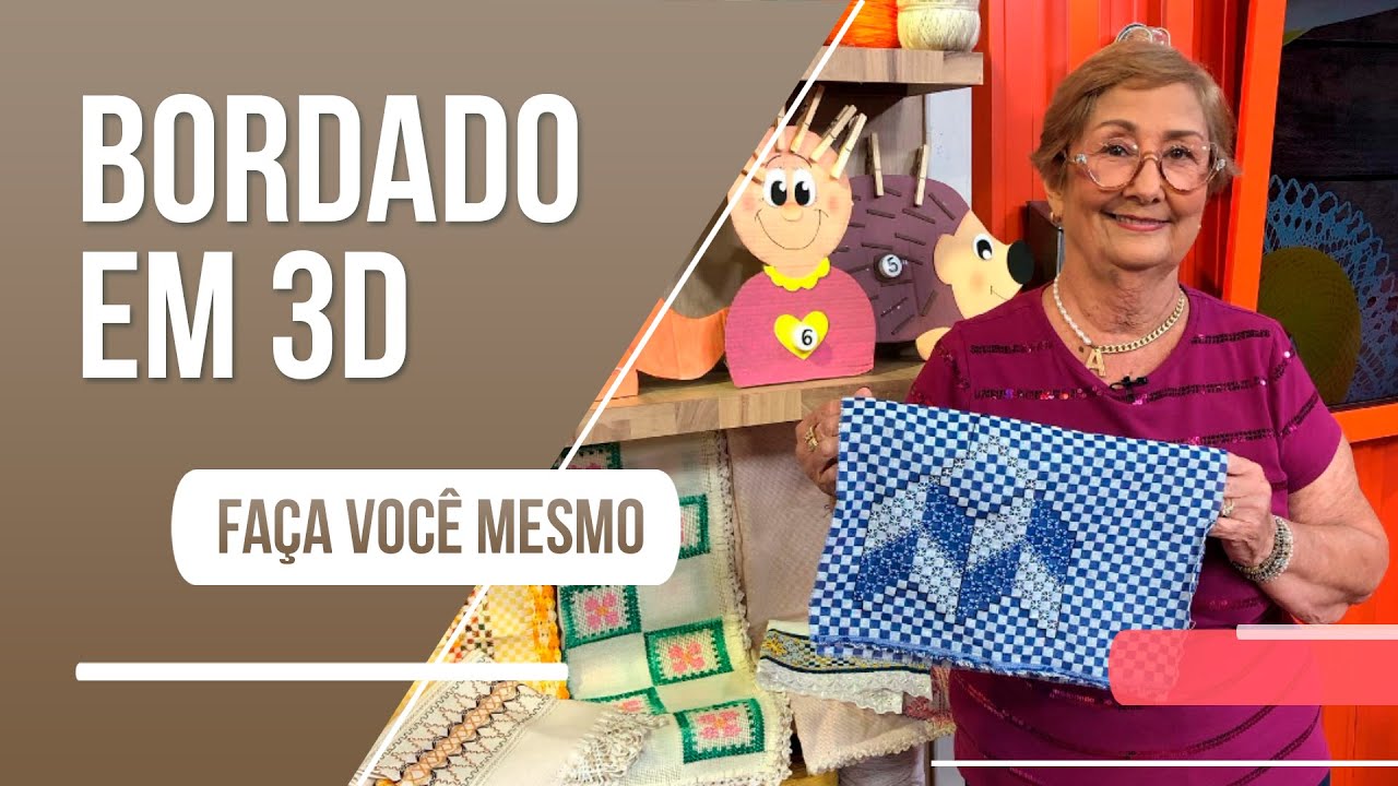 Aprenda dicas de como fazer um bordado com efeito em 3D