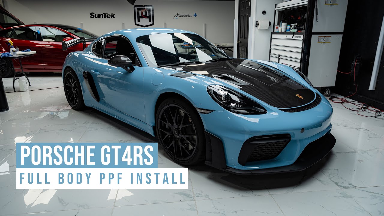 Porsche GT4 RS Full Body Paint Protection Film wrap in Charlotte, NC