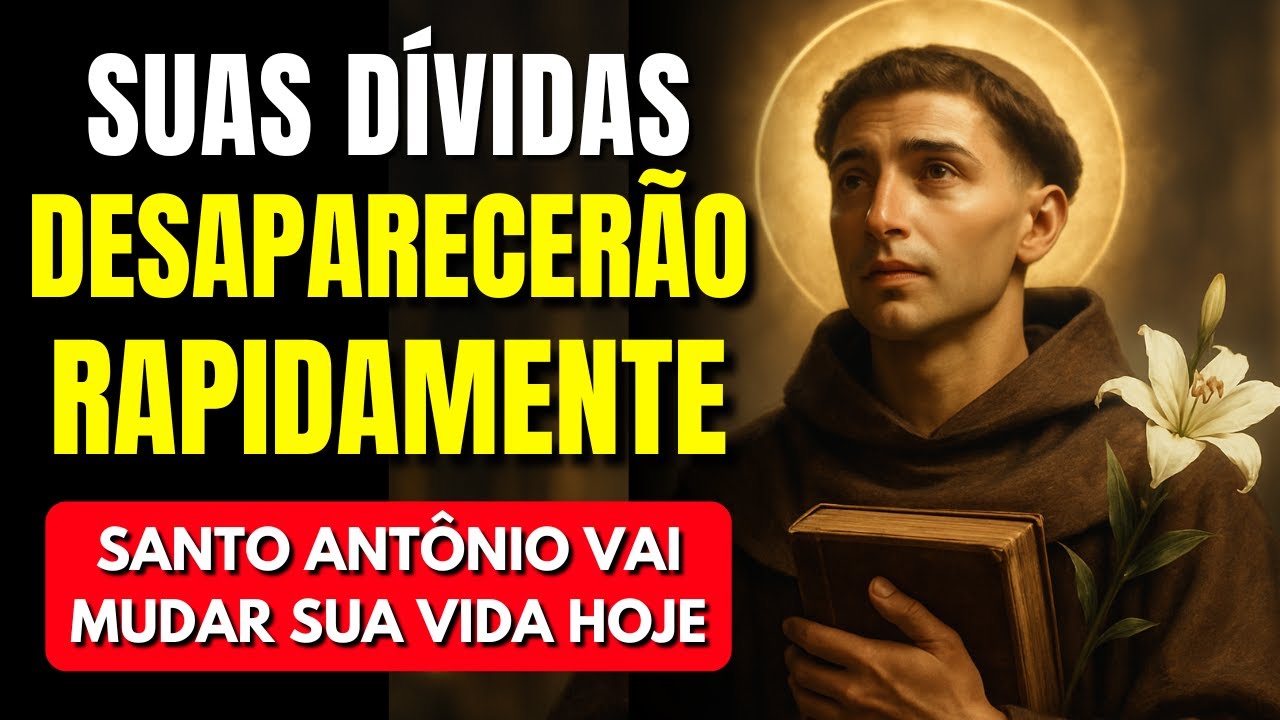 🙏SUAS DÍVIDAS VÃO ACABAR EM 24 HORAS - Santo Antônio vai ABRIR SEU CAMINHO HOJE! ORAÇÃO URGENTE