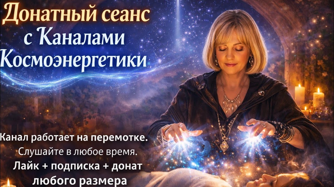 СЕАНС КОСМОЭНЕРГЕТИКИ ✨🧿 Очищение • Лечение • ЗащитаСегодня открываю каналы Космоэнергетики .