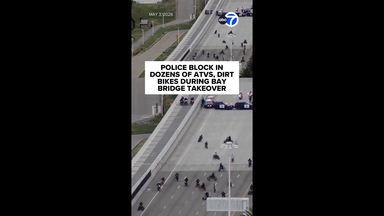 Police trap dozens of ATVs, dirt bikes during CA bridge takeover