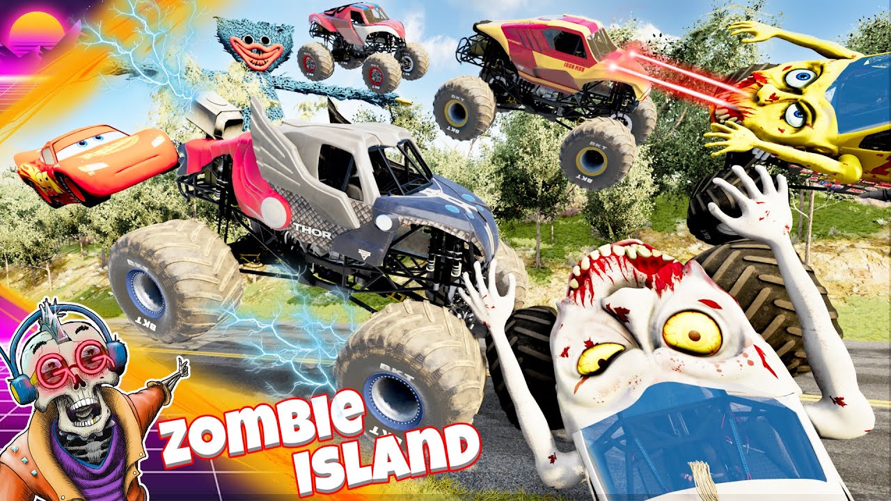 Monster Jam INSANE Zombie Island Adventure #28 | Racing, Freestyle, and High Speed Jumps