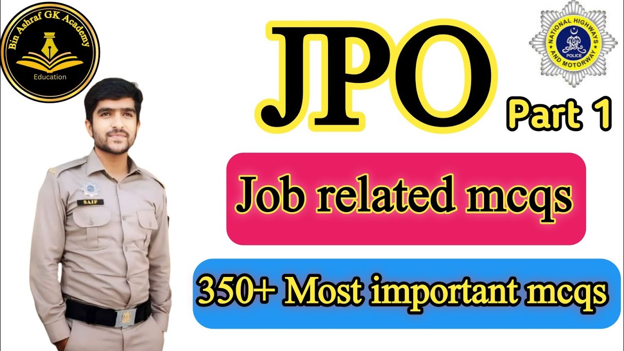 JPO Job related mcqs||Job related mcqs||driving licence authority mcqs||JPO Past Paper mcqs. Part 1