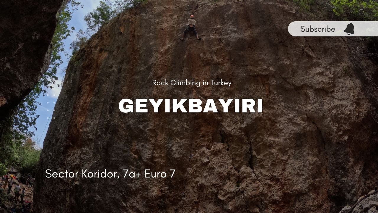Rock Climbing in Turkey, Geyikbayiri, sector Koridor, 7A+ Euro7. Скалолазание в Турции 2023