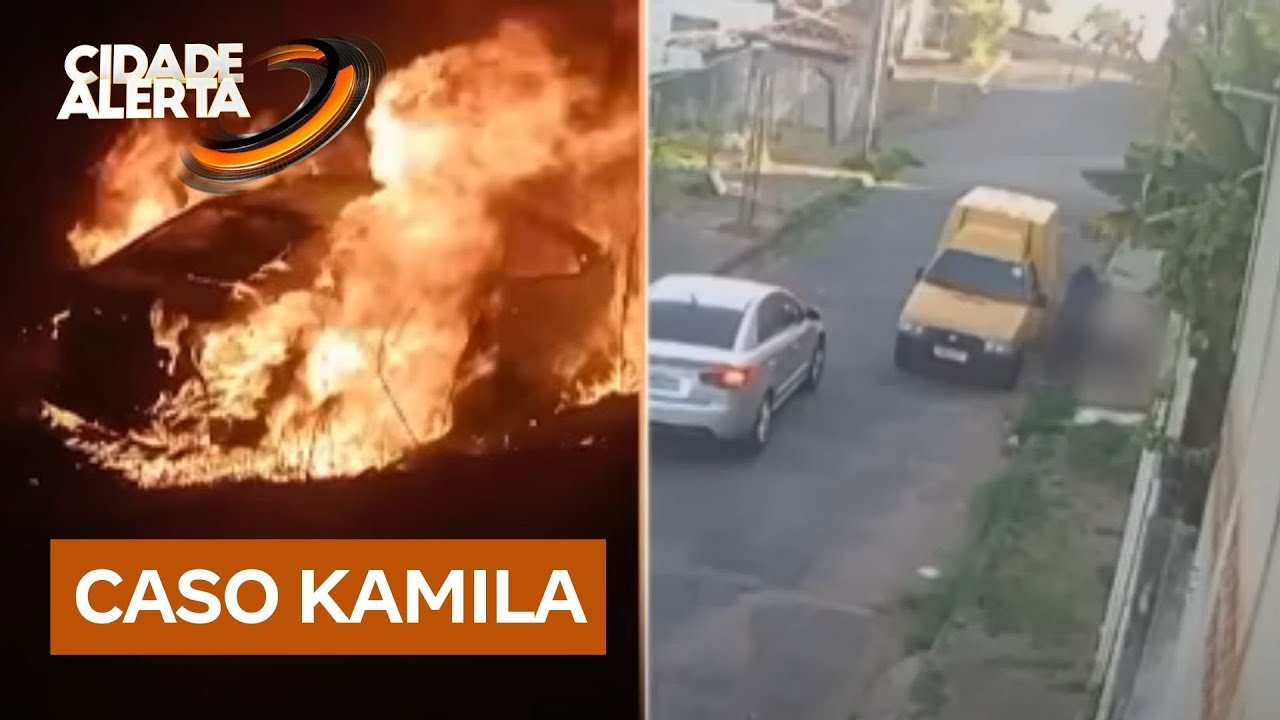 Caso Kamila: carro usado no crime é encontrado carbonizado