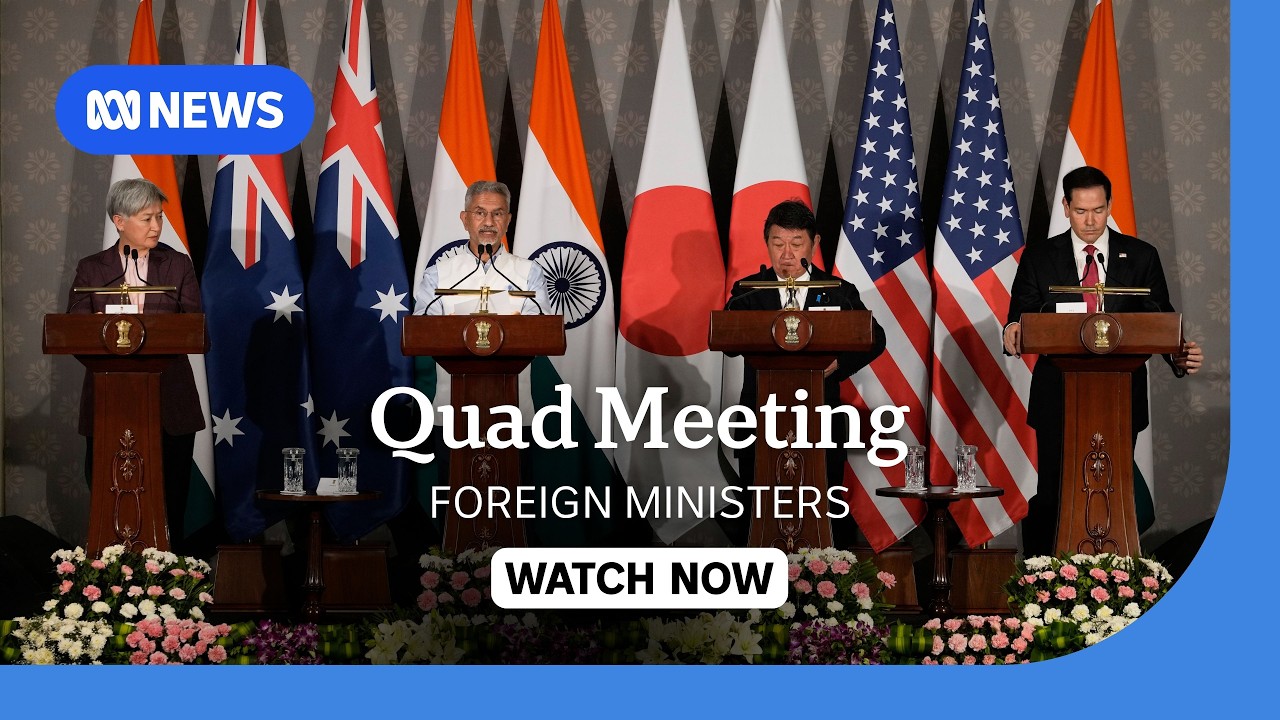 Australia-India-Japan-US Quad ministers hold press briefing in New Delhi | ABC NEWS