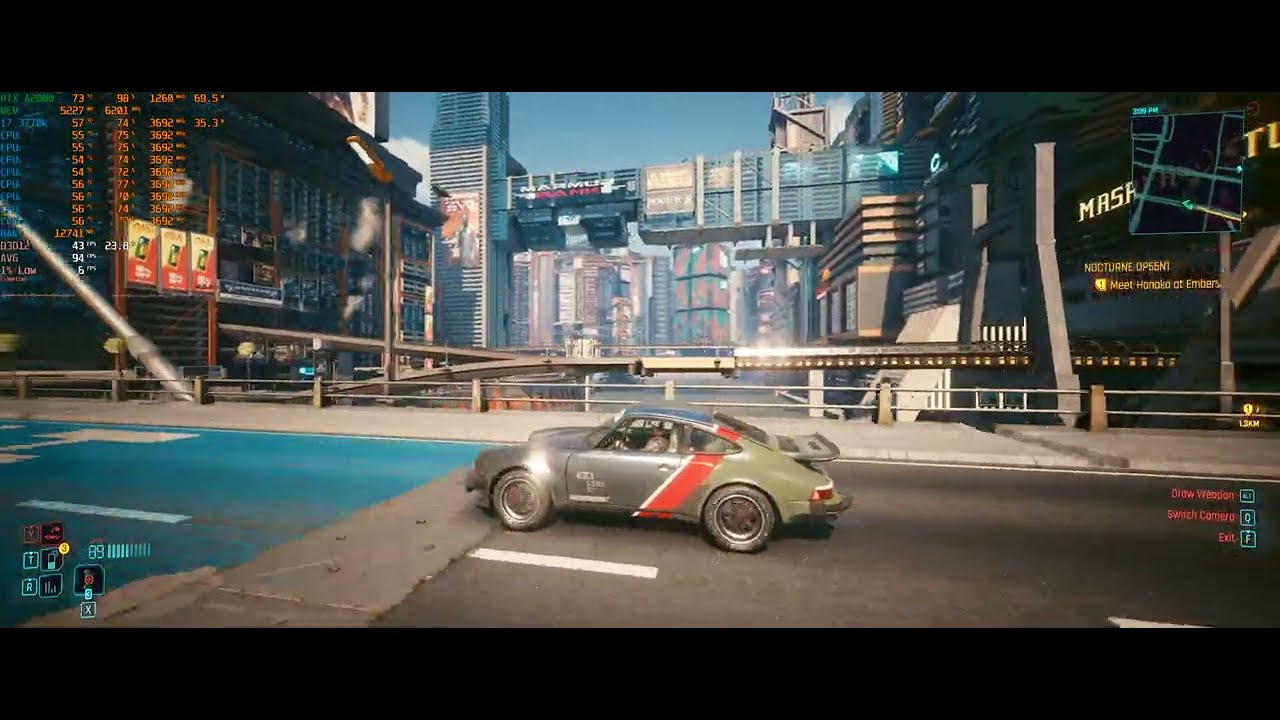 Cyberpunk 2077 2.21 - i7 3770 + RTX A2000 - Ultrawide test