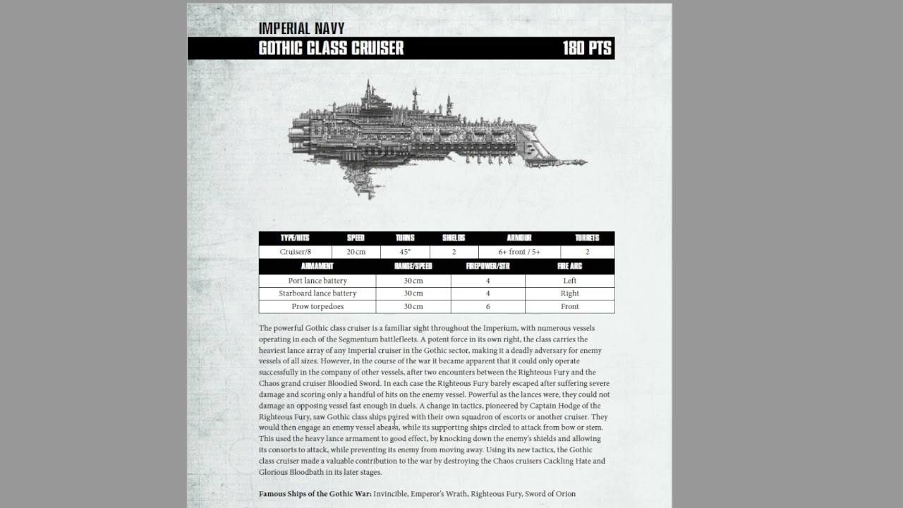 Ship Overview Ep.2: The Gothic Cruiser!