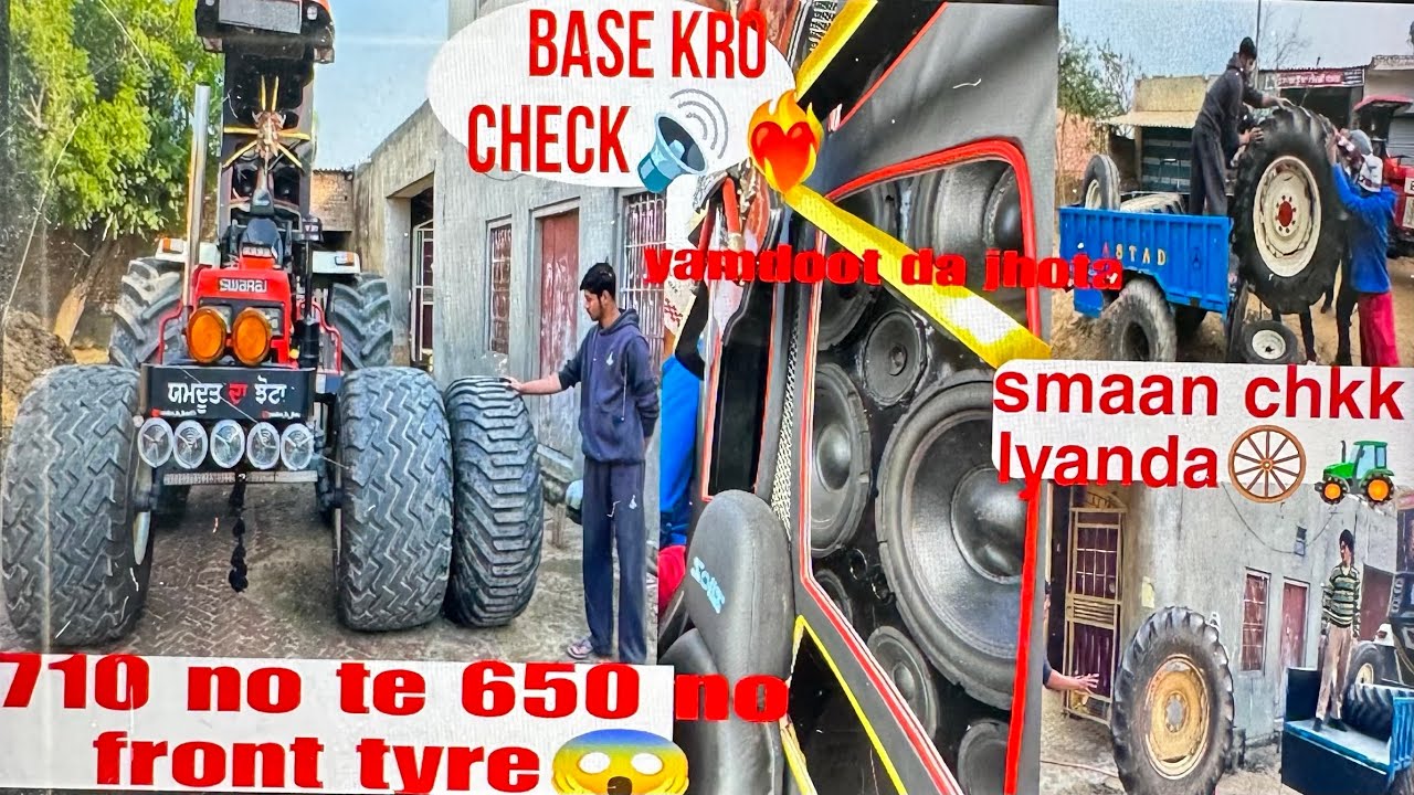 Base kro check system di 🔊😱/710 te 650no front tyre comparison🛞🤔/sara sman Lai anda workshop to✅🚜♥️