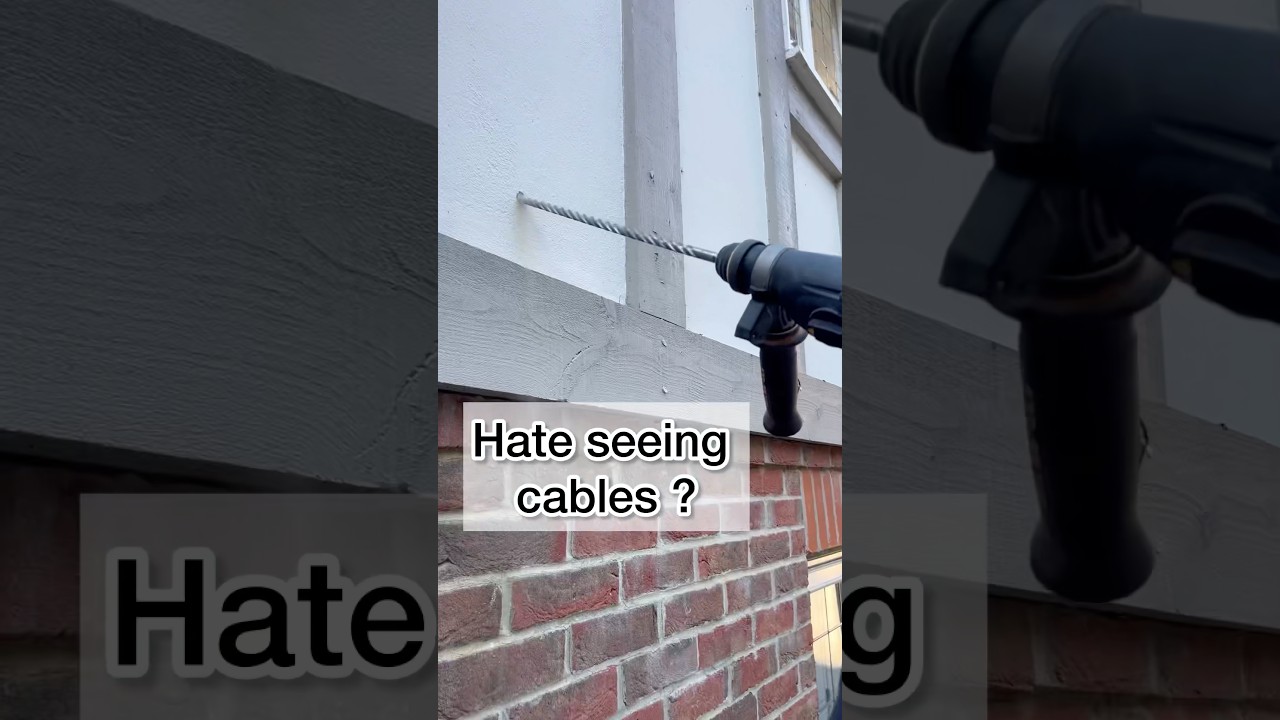 How to Hide CCTV cables on your home .#home #camera #cctv #security #tech #safety #installation