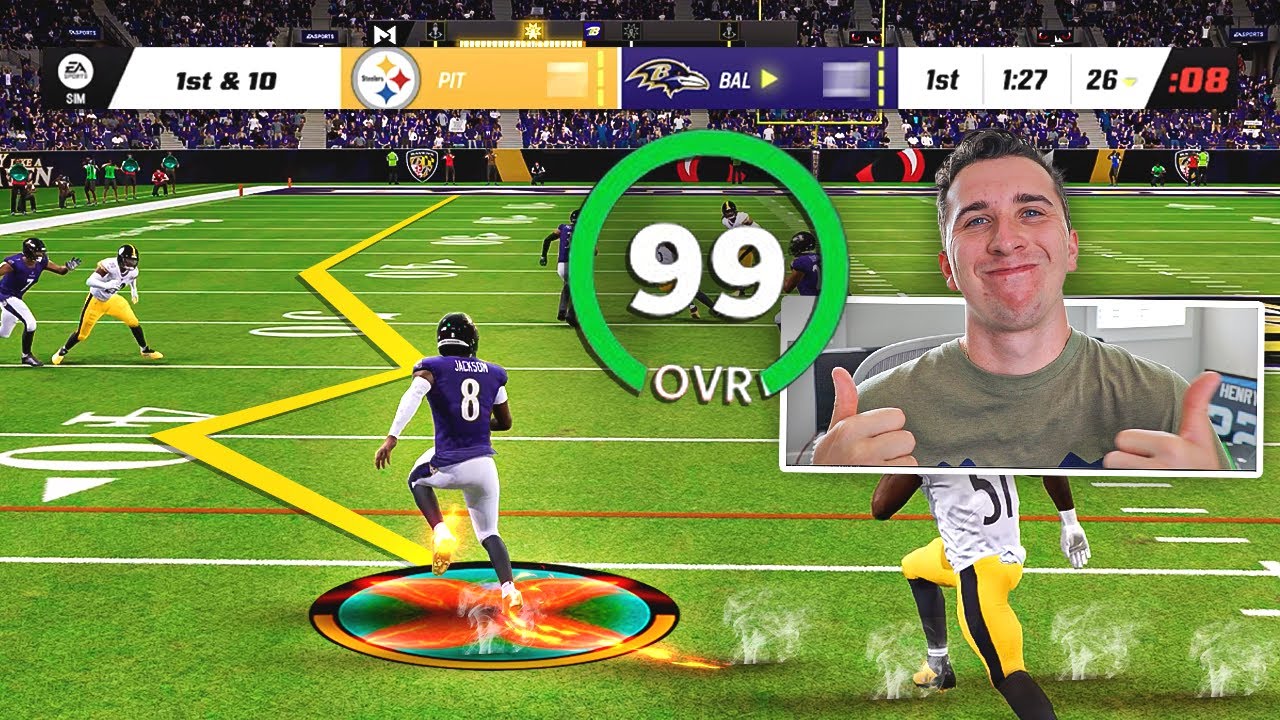 Lamar Jackson got even faster in Madden 23, hes legit unstoppable!